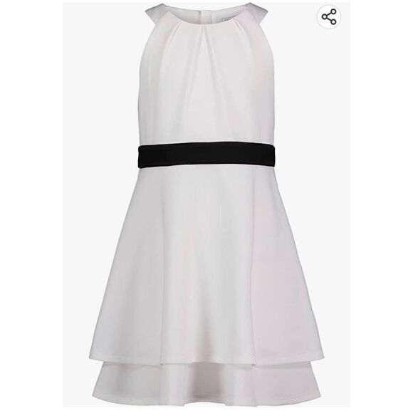 Calvin Klein Girls' Sleeveless Party Dress, Fit and Flare Silhouette - Picture 1 of 6